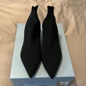 Prada Calzature Donna knit booties, black, size 39